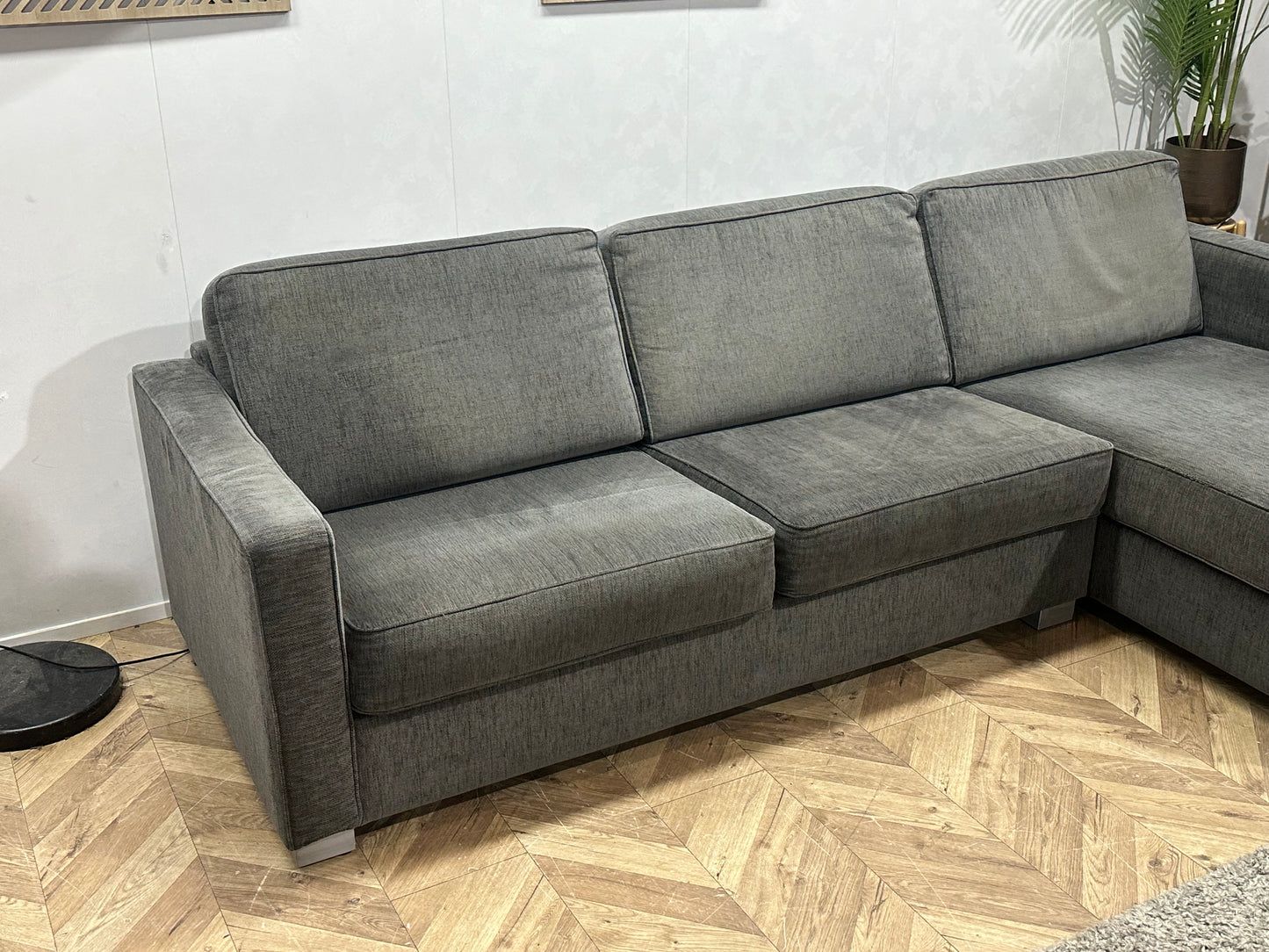 Montèl Grijze Hoekbank Inc Fauteuils ~ Losse Kussens Met Afneembare Hoezen
