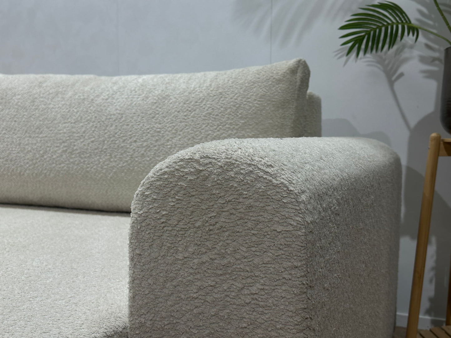 !Showroommodel! Witte Bouclé Hoekbank