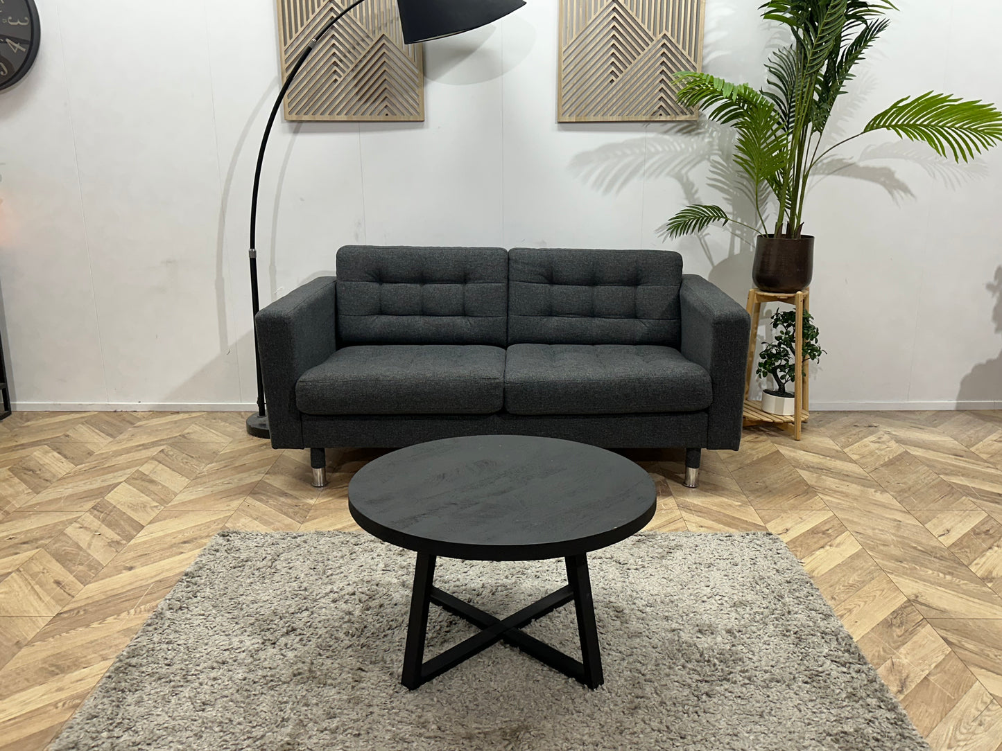 Antraciet 2.5-Zits Bank ~ Losse Kussens Met Afneembare Hoezen