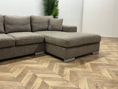 Grijze/Beige U Bank ~ Losse Kussens Met Afneembare Hoezen