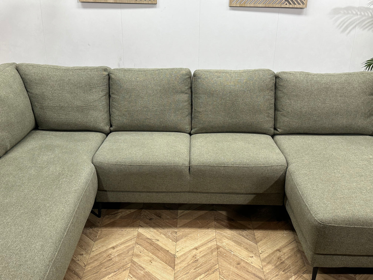 Grijze U Bank ~ Losse Rugkussens Met Afneembare Hoezen