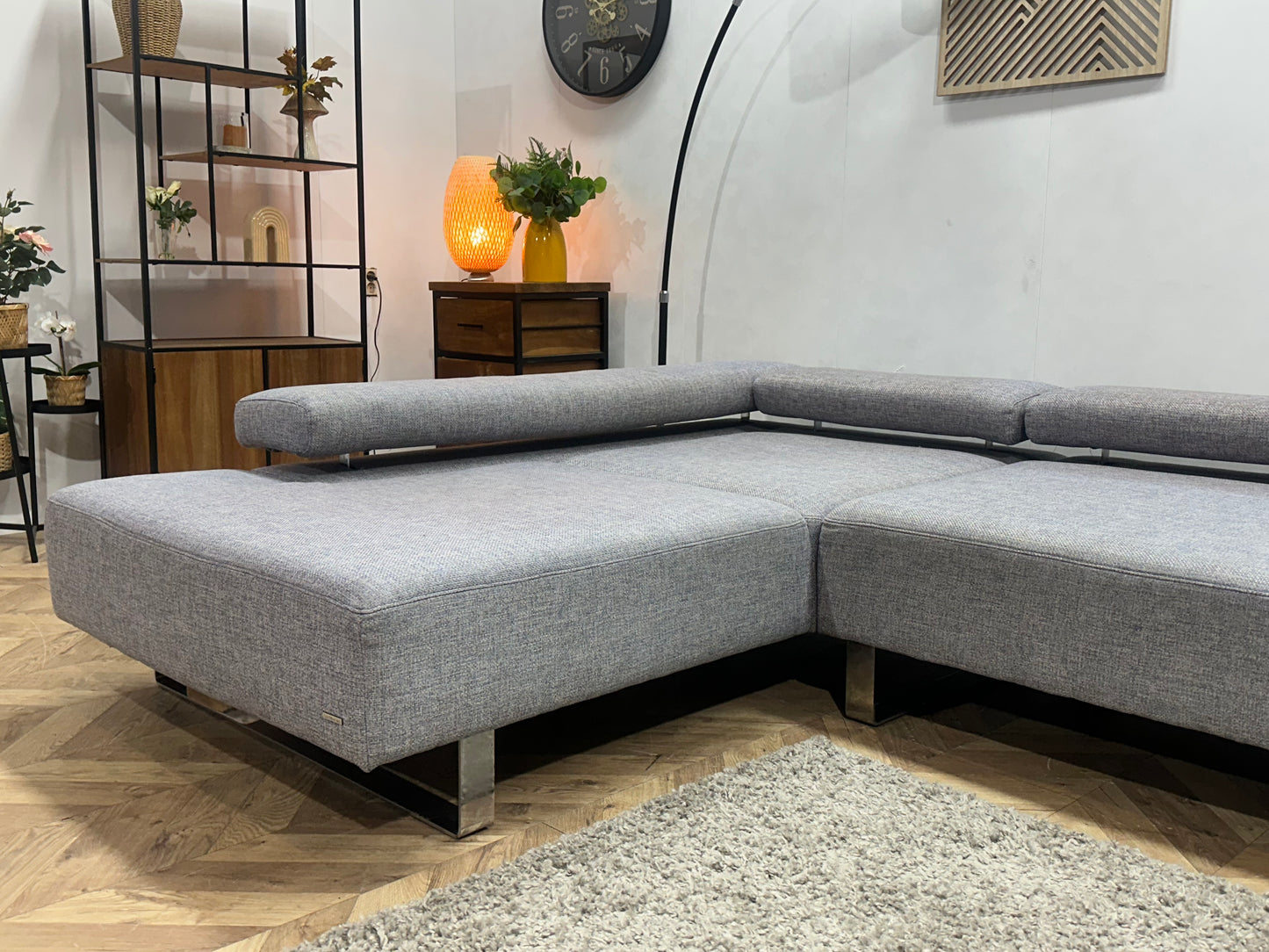 Cant Mobili Licht Grijze Hoekbank ~ Verstelbare Hoofdsteunen