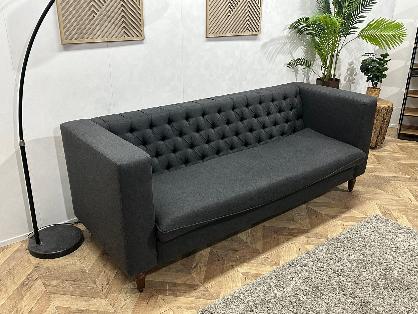 Antraciet Rechte Bank ~ Losse Zitkussen Met Afneembare Hoes