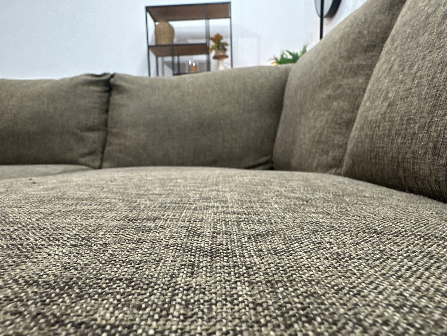 Bruine Hoekbank ~ Losse Rugkussens Met Afneembare Hoezen