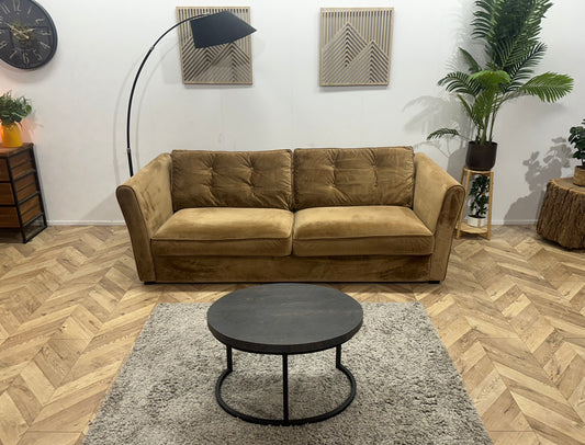 Licht Bruine Velvet Ruime 2.5-Zits Bank ~ Losse Kussens Met Afneembare Hoezen