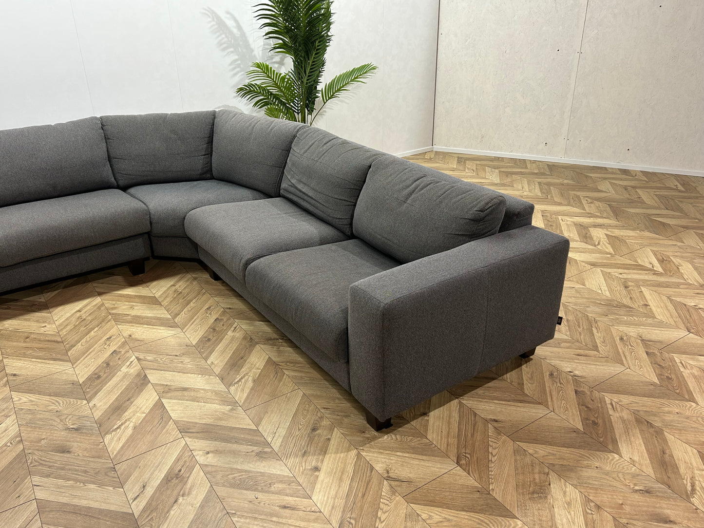 H&H Grijze U Bank ~ Losse Kussens Met Afneembare Hoezen