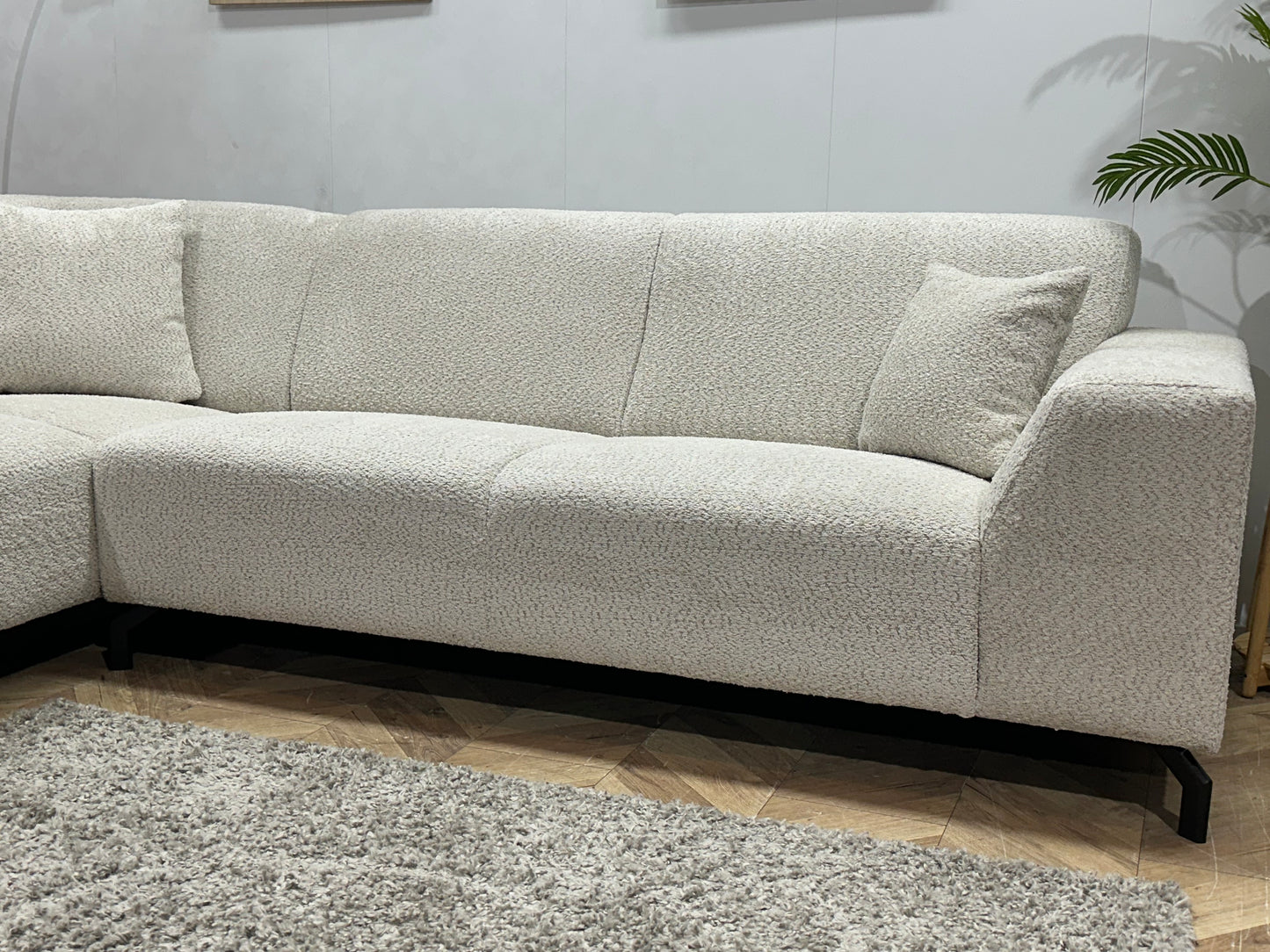 !Showroommodel! Witte Bouclé Hoekbank