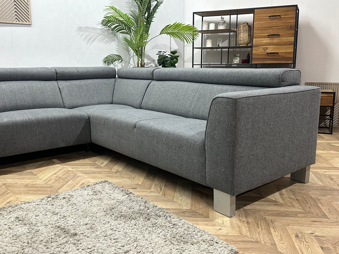 Antraciet U Bank ~ Verstelbare Hoofdsteunen