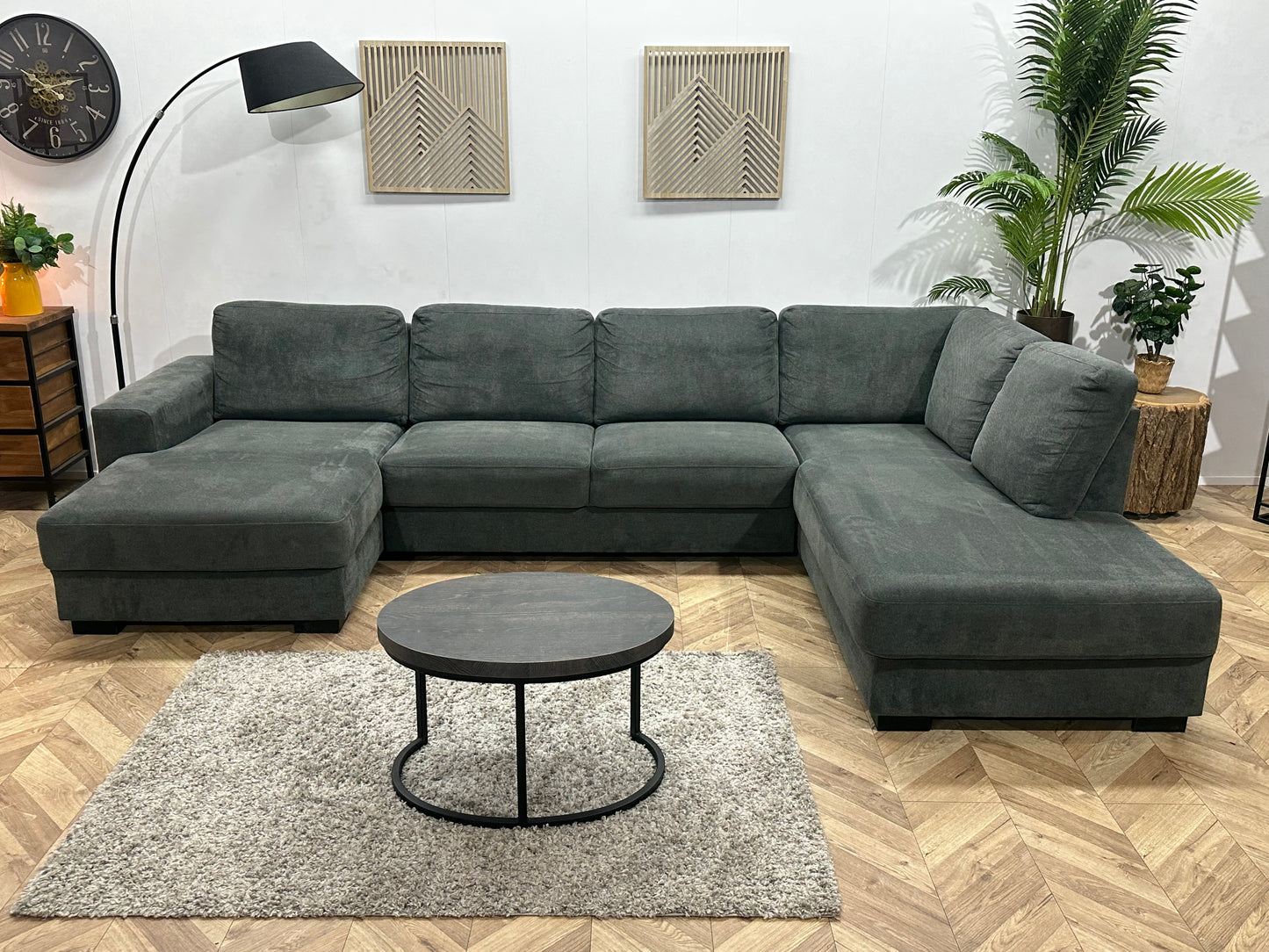 Antraciet Suède Stoffen U Bank ~ Losse Kussens Met Afneembare Hoezen