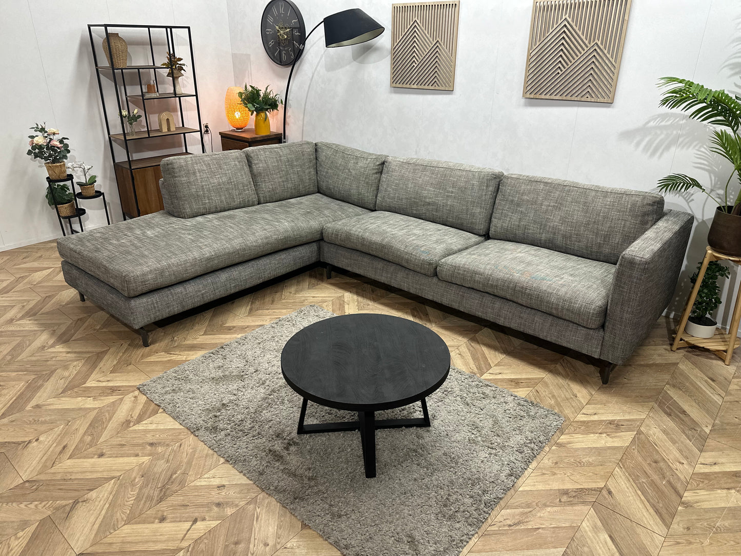 Grijze Hoekbank ~ Losse Kussens Met Afneembare Hoezen