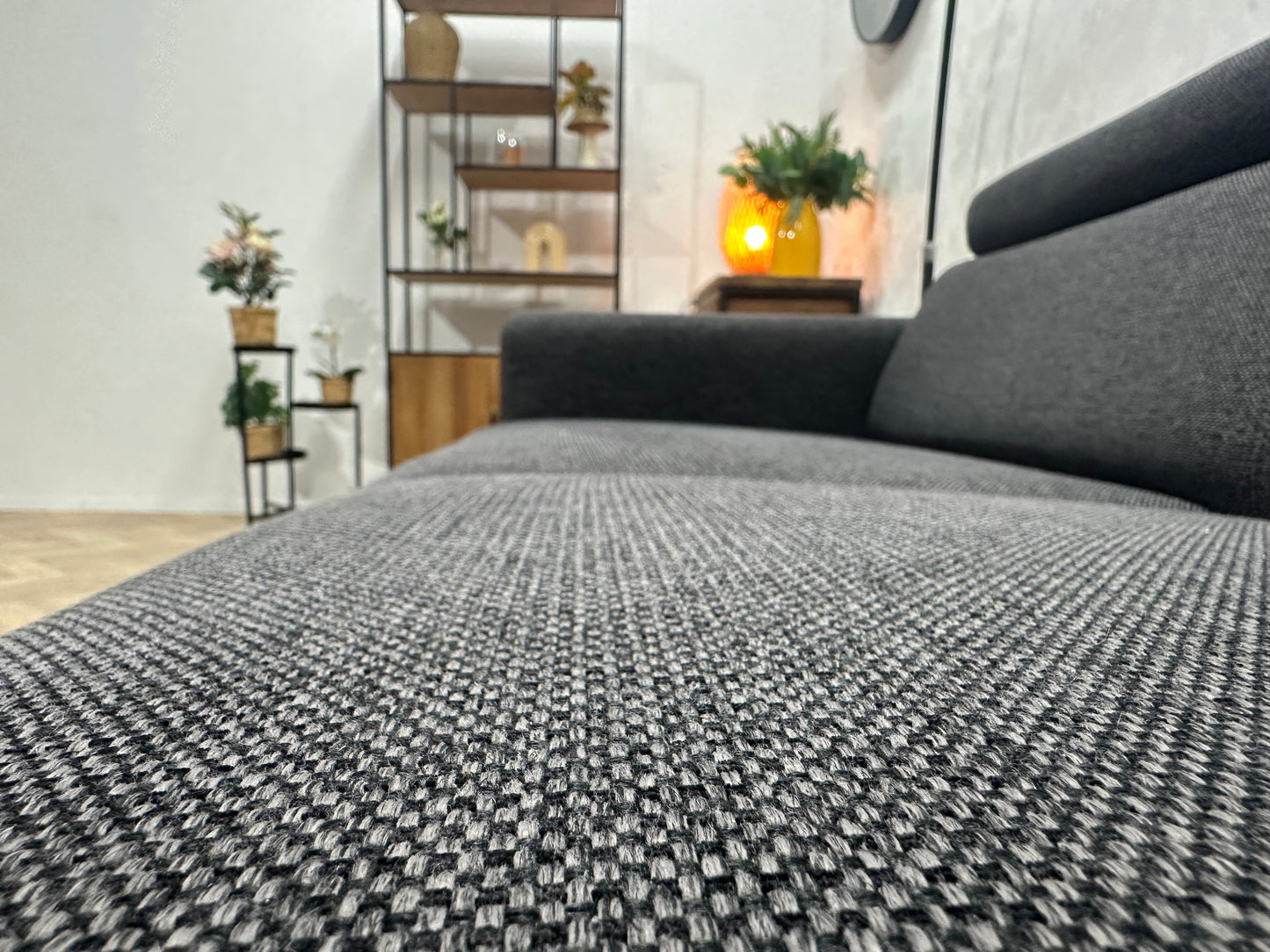 Antraciet Hoekbank ~ Verstelbare Hoofdsteunen