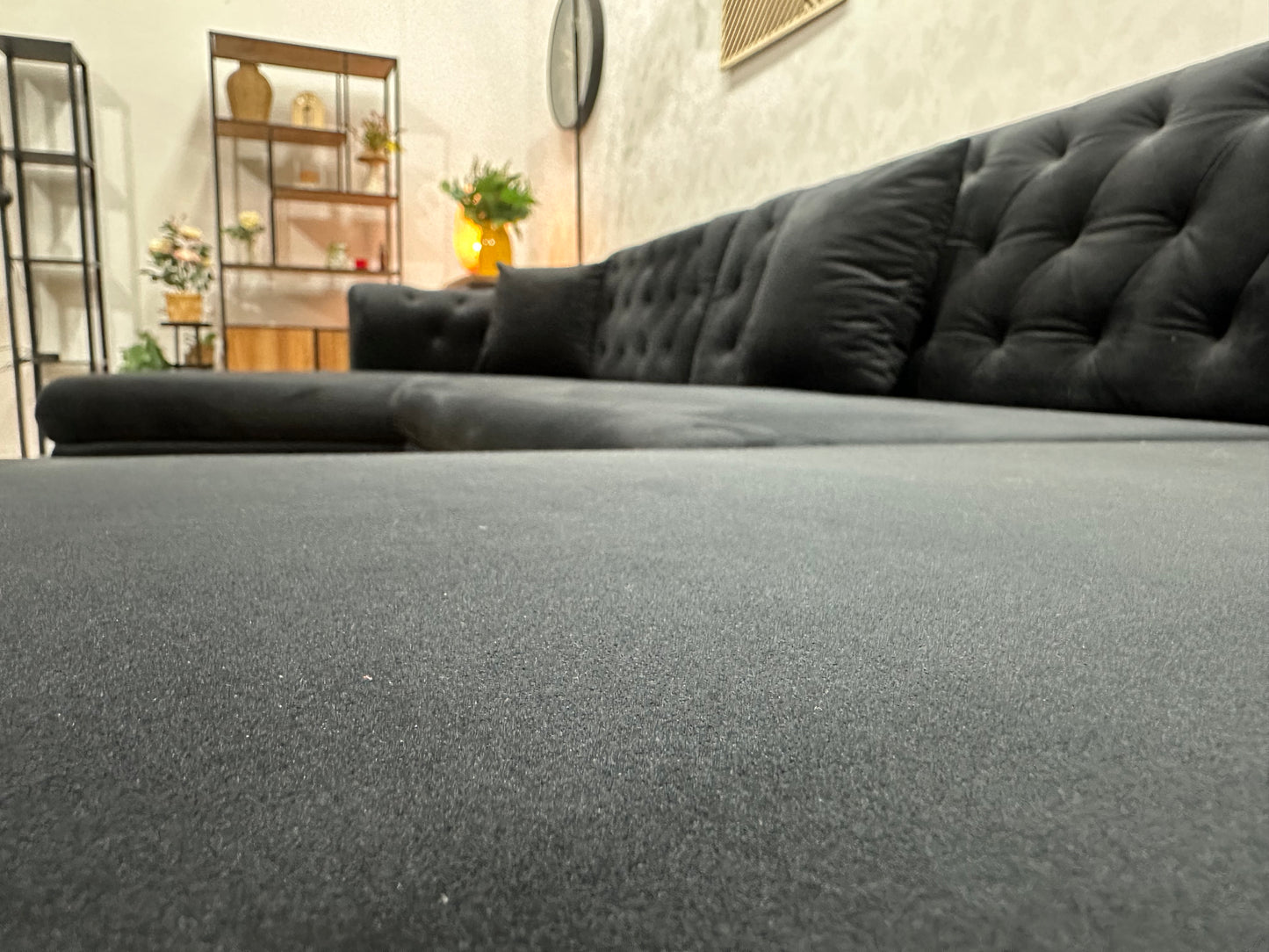 !Showroommodel! Zwarte Velvet U Bank