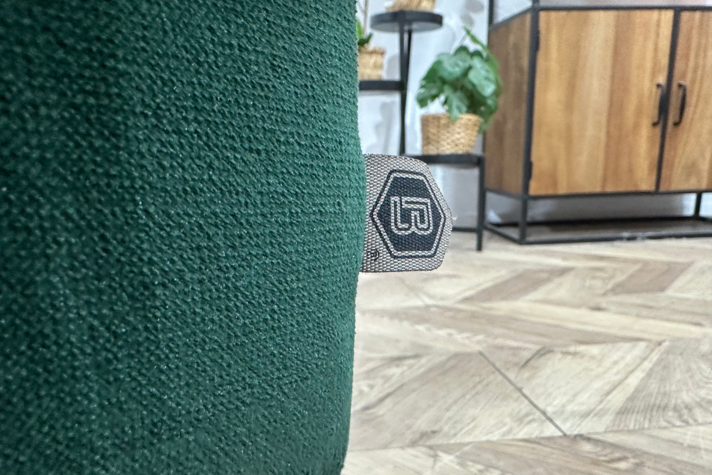 Be Pure Groene Velvet 3-Zits Bank Inc Hocker ~ Losse Kussens Met Afneembare Hoezen