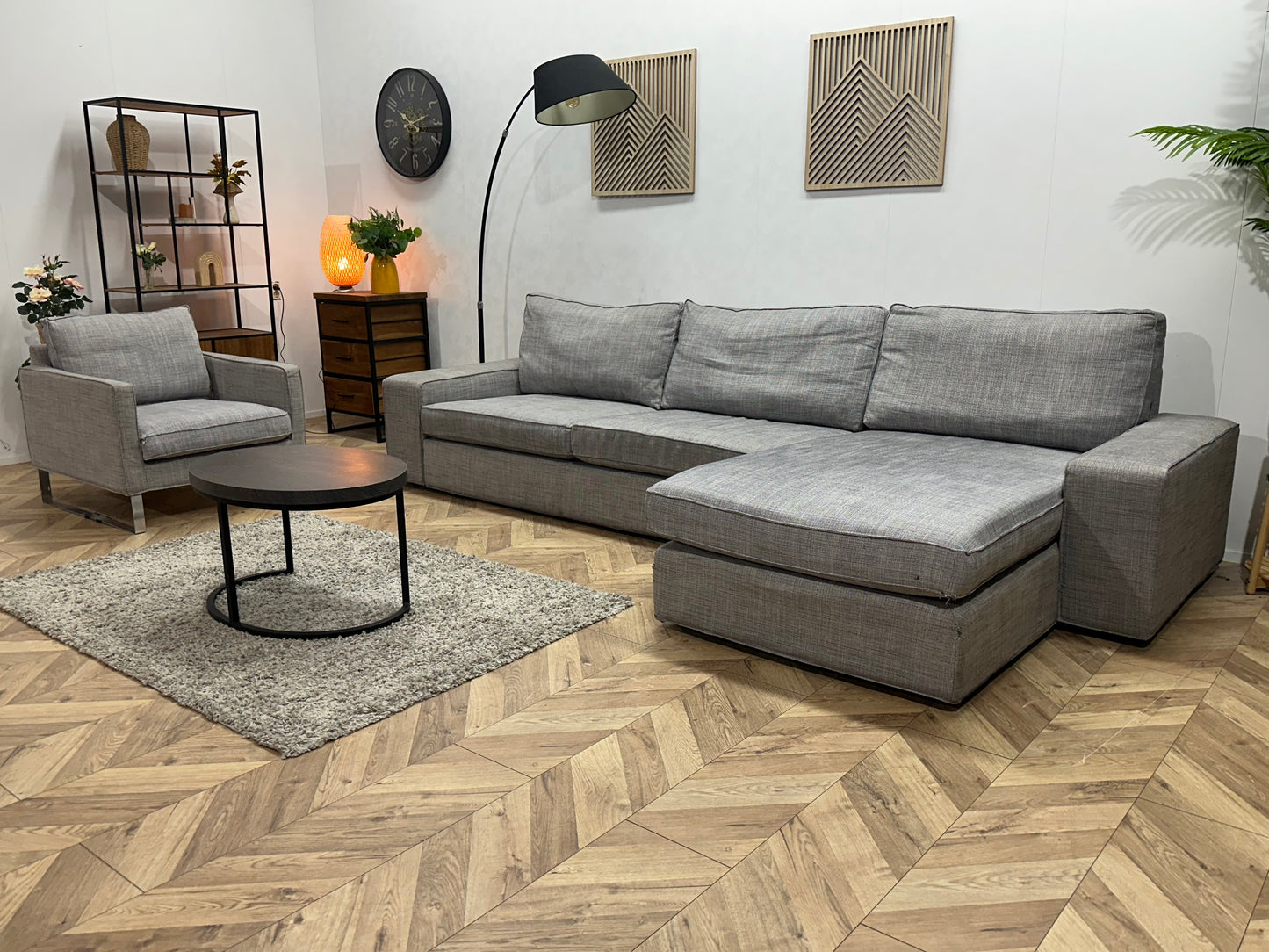 Licht Grijze Hoekbank Inc Fauteuil ~ Inruilvoordeel