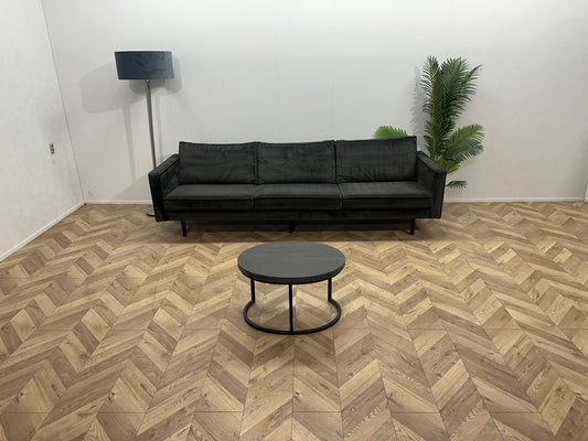 Antraciet Velvet 3-Zits Bank ~ Nieuwstaat