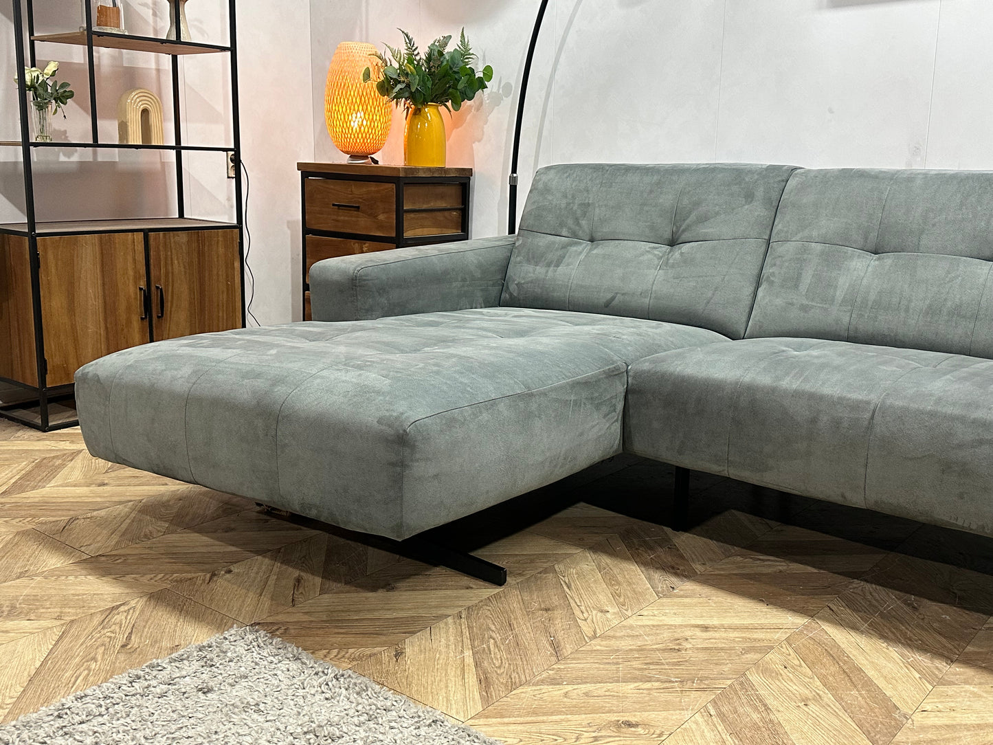 Montèl Grijze Suède Stoffen U Bank ~ Vaste Kussens