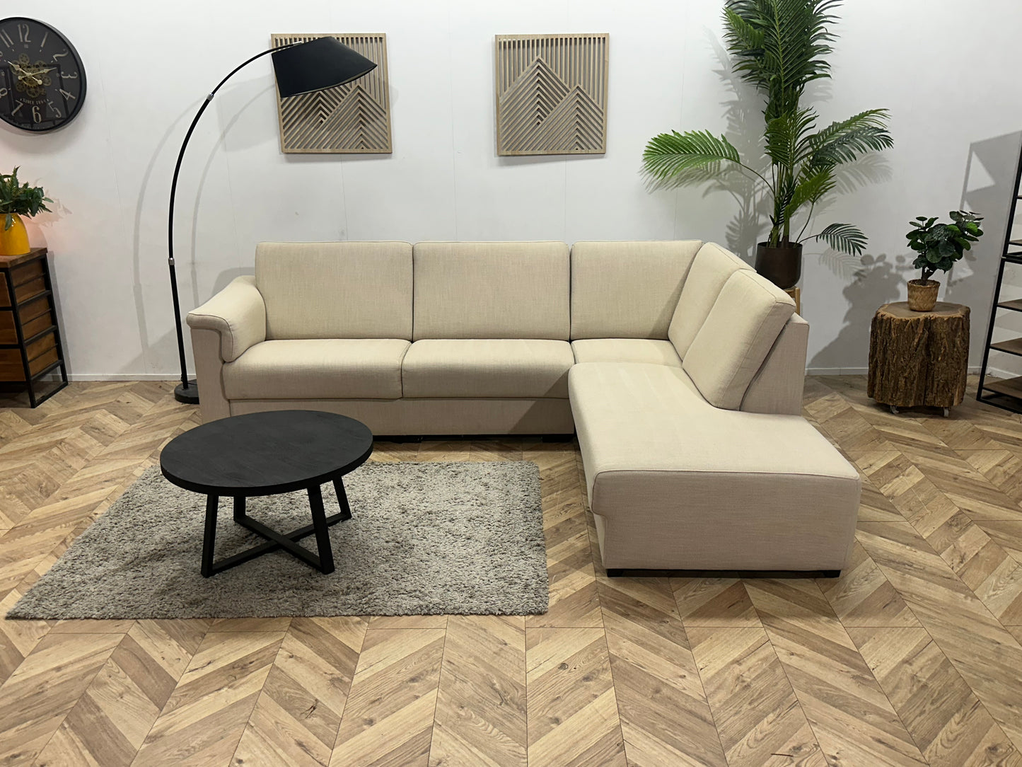 HB Lifestyle Crème Hoekbank ~ Vaste Kussens