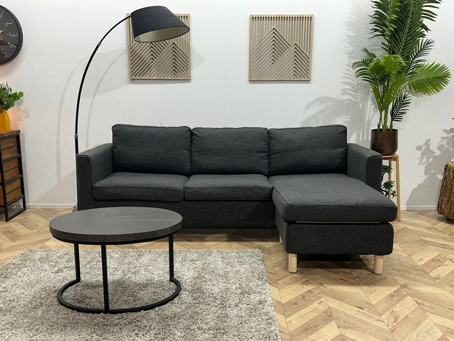 Antraciet Hoekbank ~ Losse Kussens Met Afneembare Hoezen