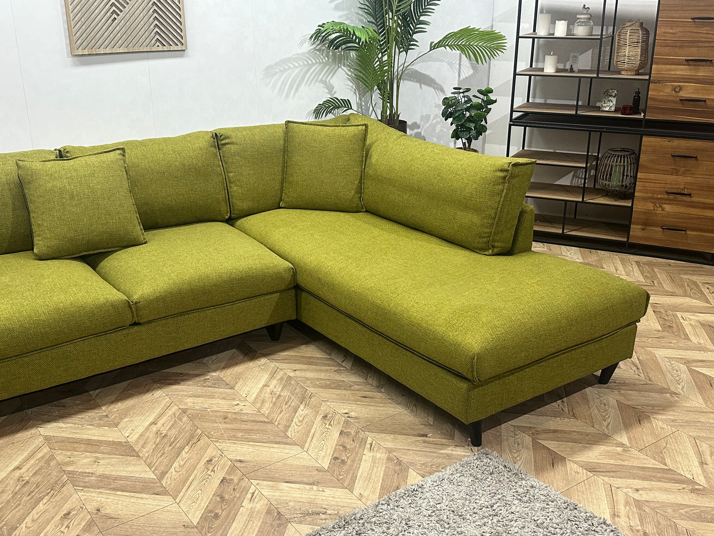 Goossens Groene U Bank ~ Losse Kussens Met Afneembare Hoezen