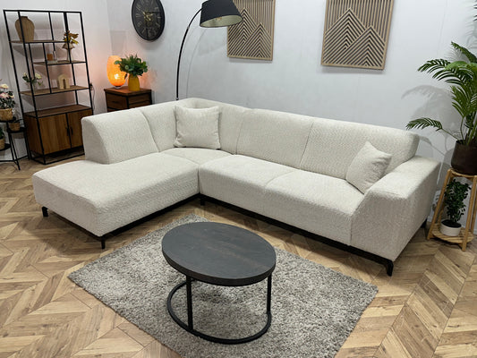 !Showroommodel! Witte Bouclé Hoekbank