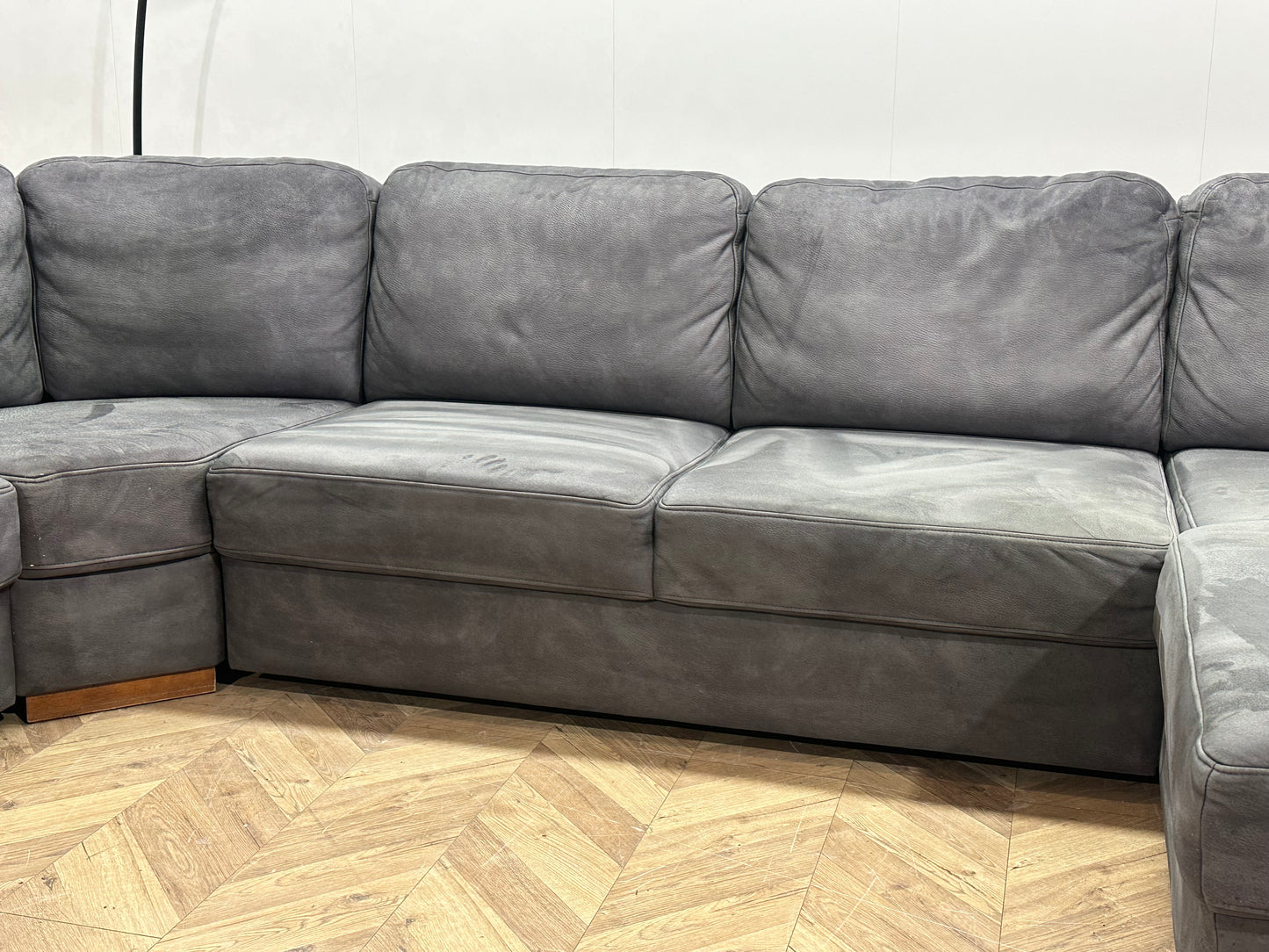 Antraciet Suède Stoffen U Bank ~ Vaste Kussens