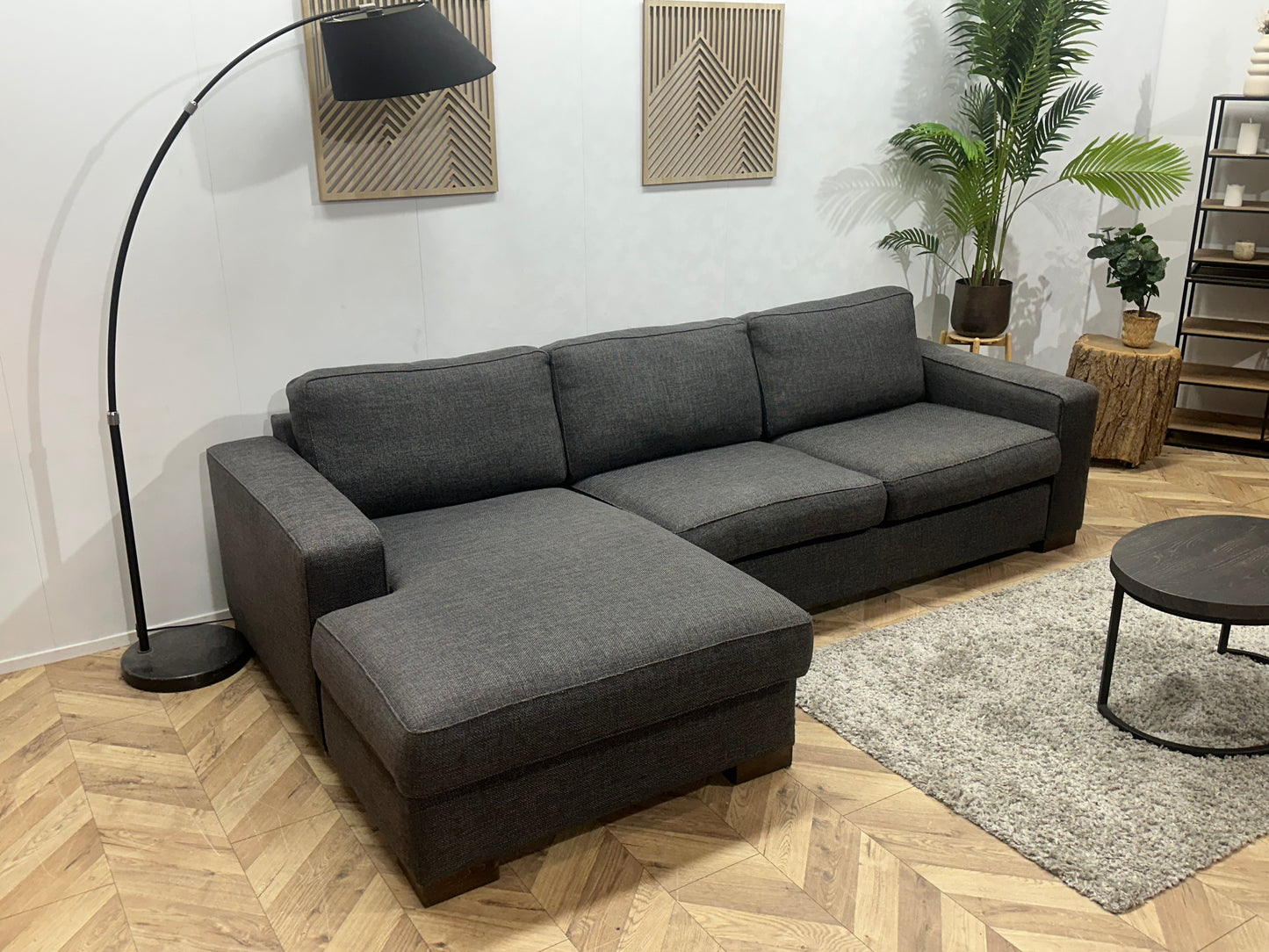 Antraciet Hoekbank ~ Losse Kussens Met Afneembare Hoezen