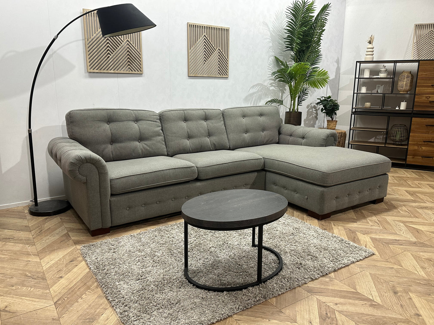 Licht Grijze Hoekbank ~ Losse Kussens Met Afneembare Hoezen