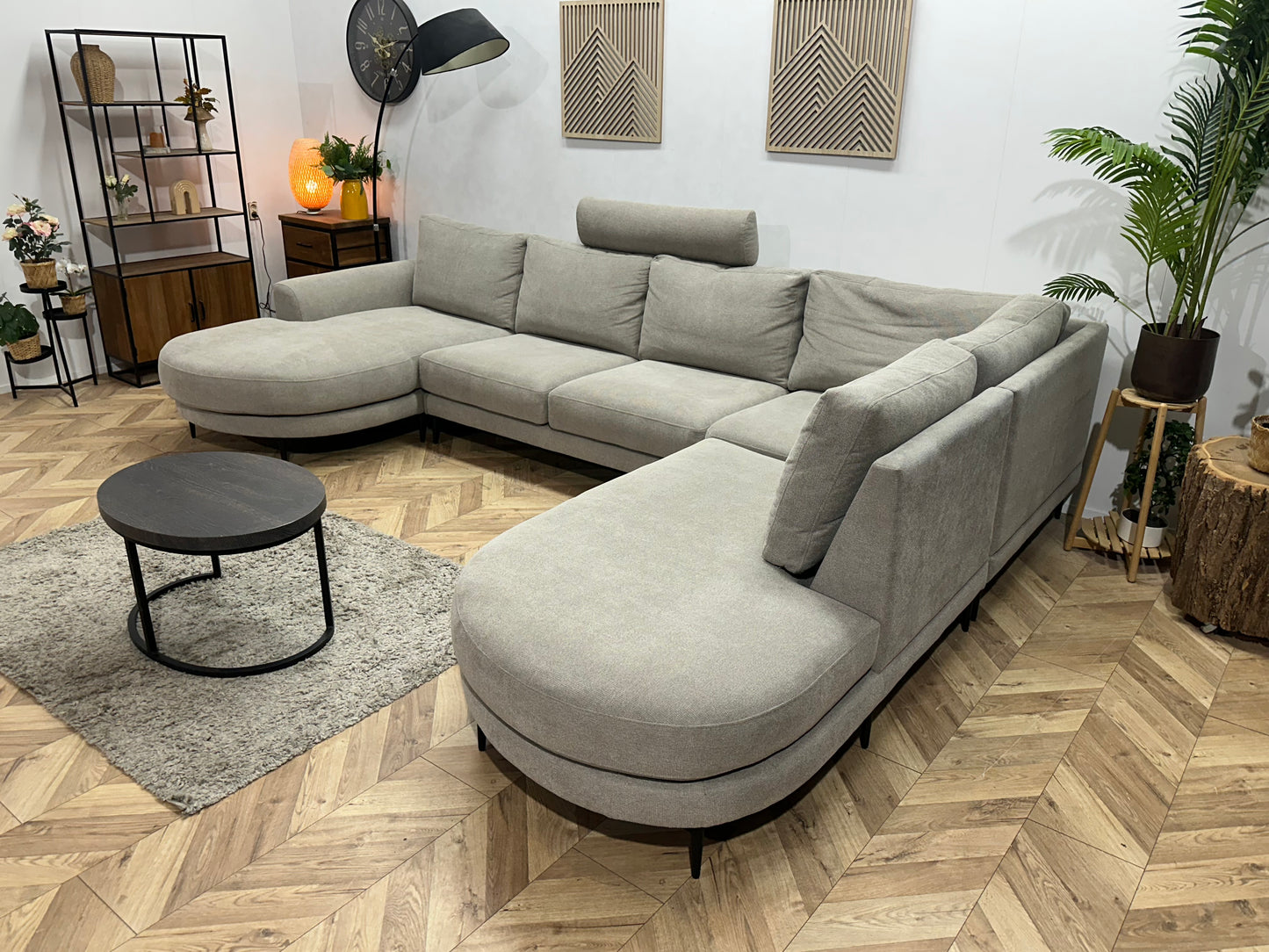 Grijze Design Hoekbank ~ Losse Kussens Met Afneembare Hoezen