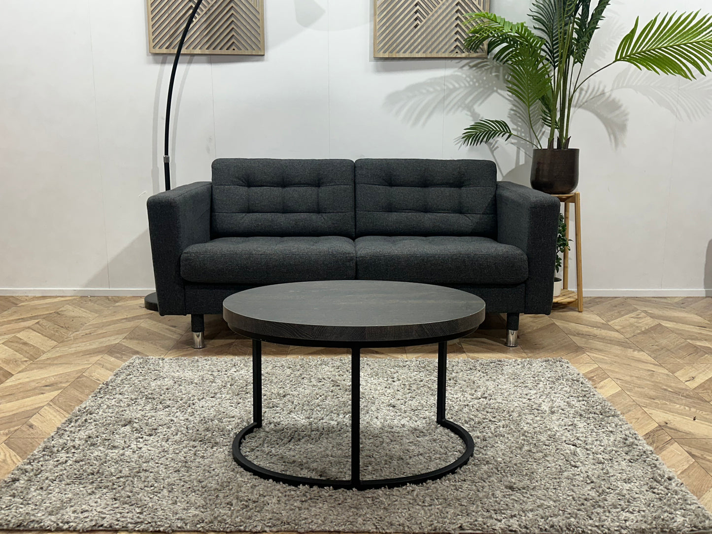 Antraciet 2.5-Zits Bank ~ Losse Kussens Met Afneembare Hoezen