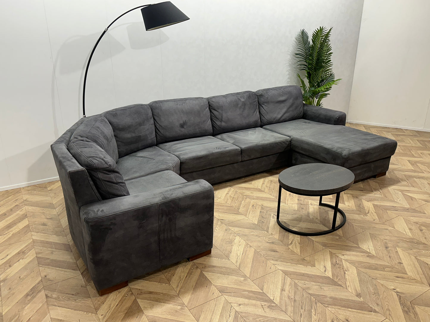 Antraciet Suède Stoffen U Bank ~ Vaste Kussens