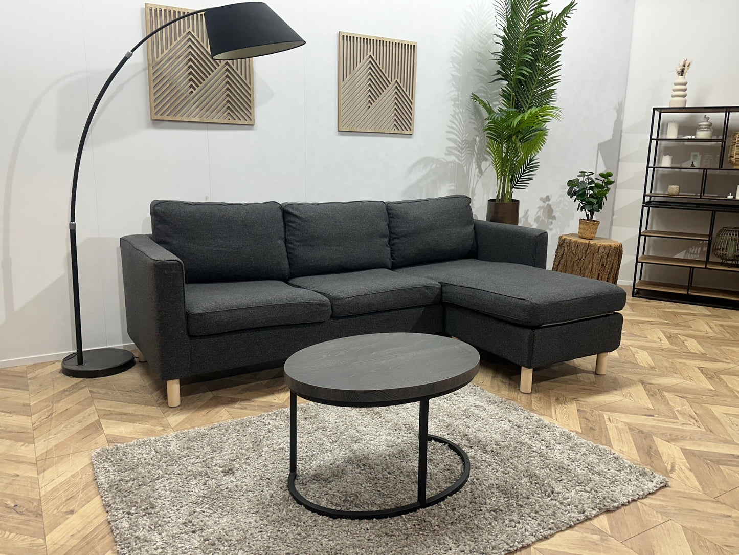 Antraciet Hoekbank ~ Losse Kussens Met Afneembare Hoezen