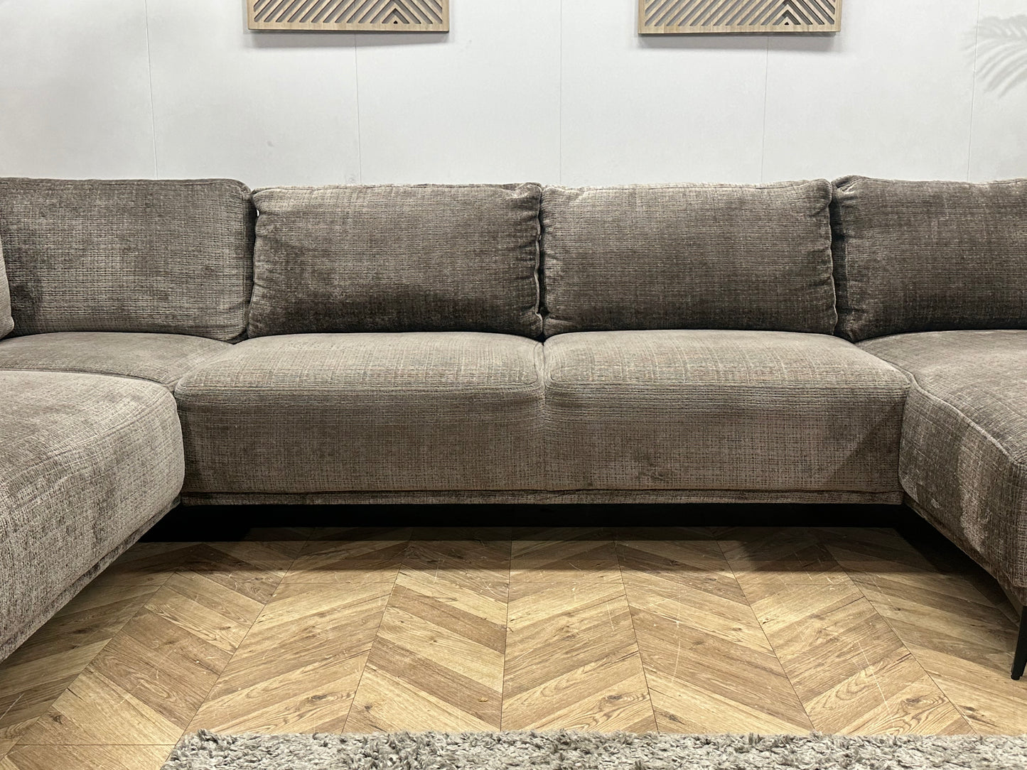 Bruine Cremona Stoffen U Bank ~ Losse Rugkussens Met Afneembare Hoezen