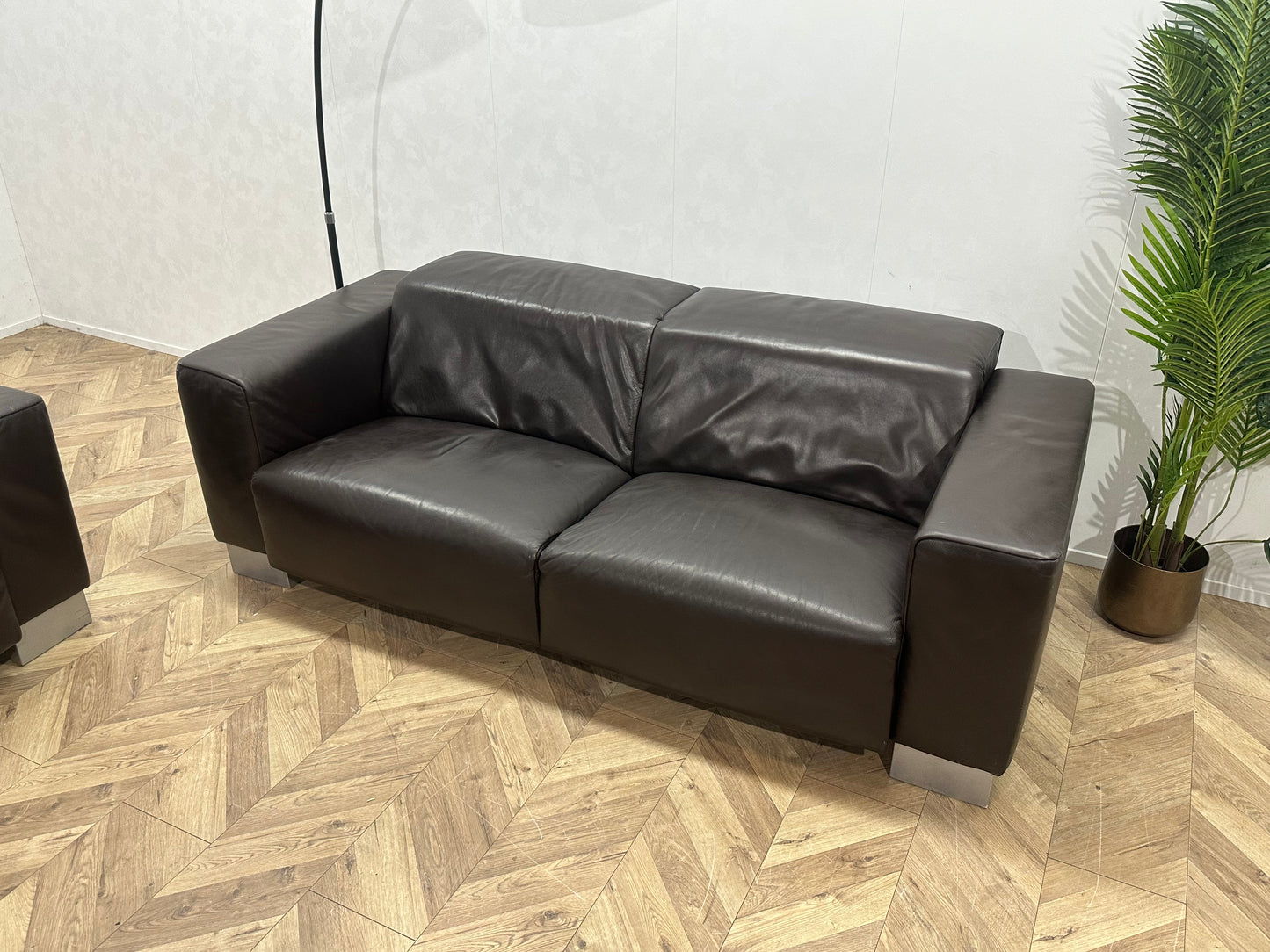 Bruine Echt Lederen Banken Set ~ Verstelbare Hoofdsteunen