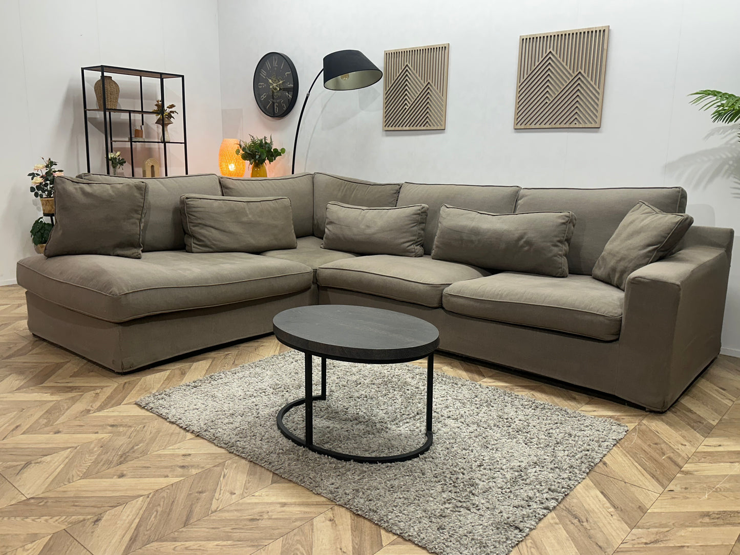 Beige Hoekbank ~ Losse Kussens Met Afneembare Hoezen