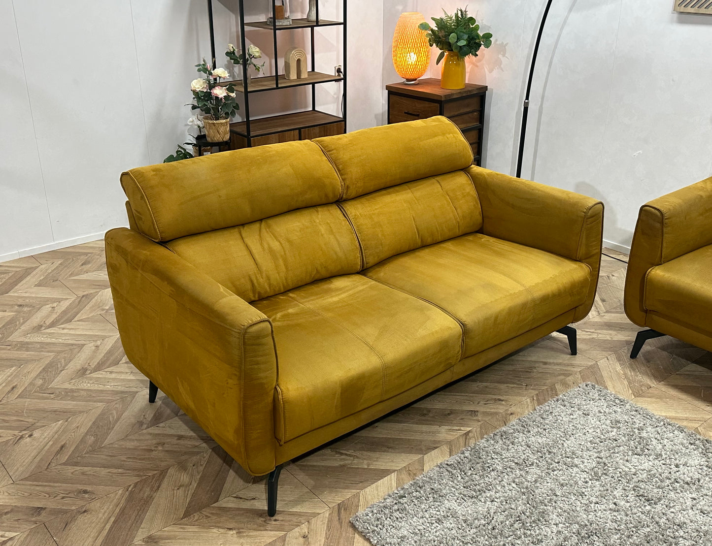 H&H Gele Suède Stoffen Banken Set