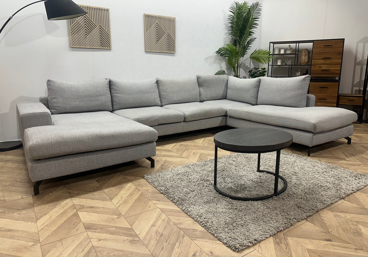 Licht Grijze U Bank ~ Losse Kussens Met Afneembare Hoezen