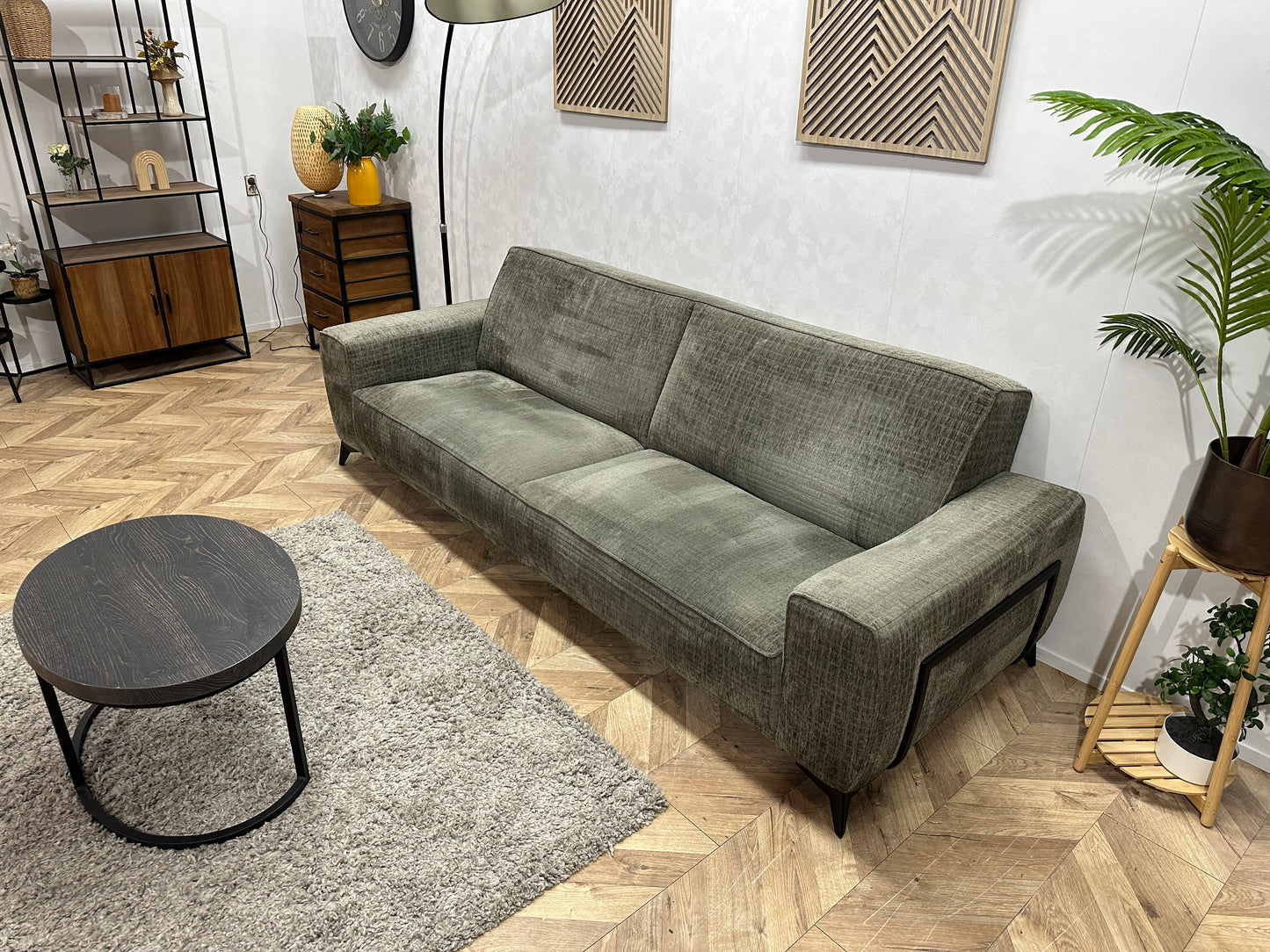 !Nieuwstaat! Xooon Groene 2.5-Zits Bank ~ Vaste Kussens