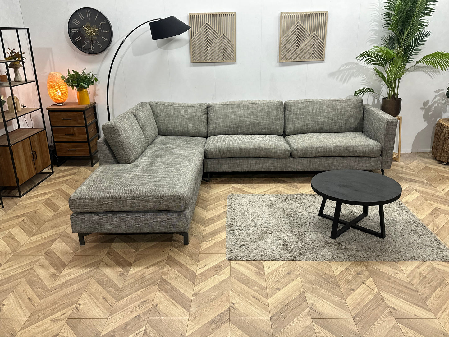 Grijze Hoekbank ~ Losse Kussens Met Afneembare Hoezen