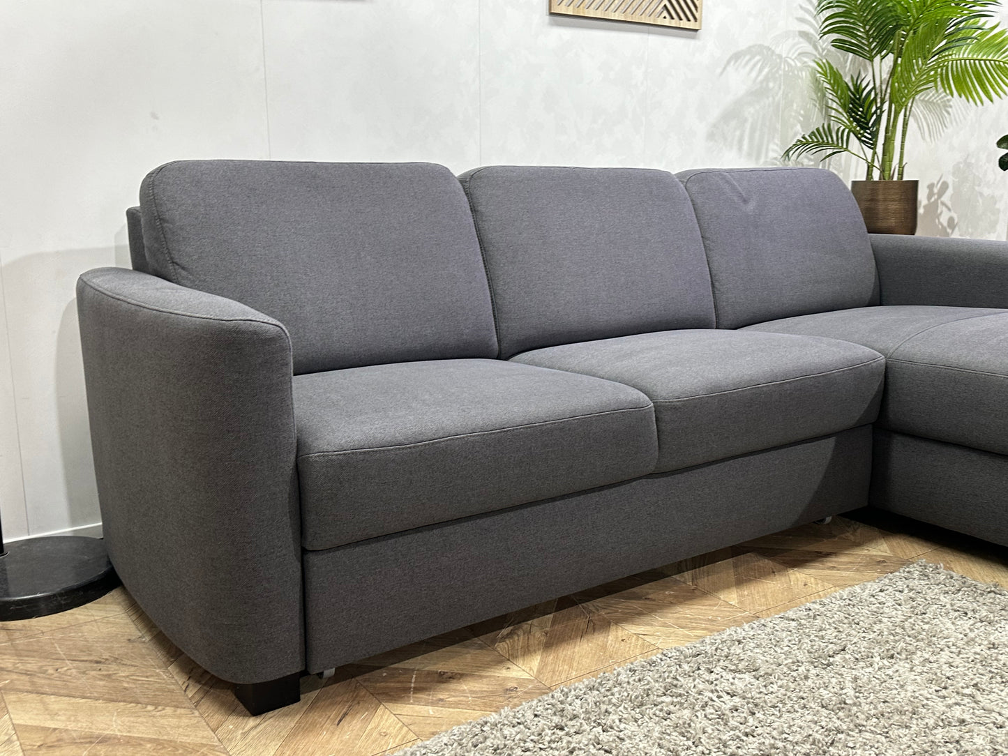 Grijze Hoekbank ~ Slaapfunctie