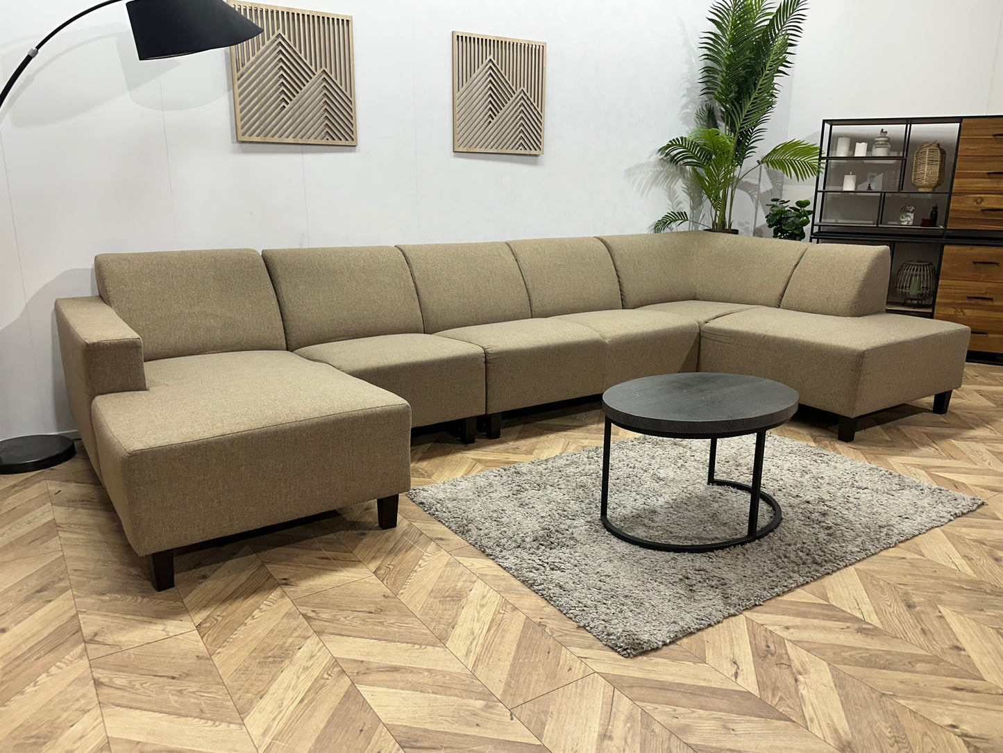 Beige U Bank ~ Vaste Kussens