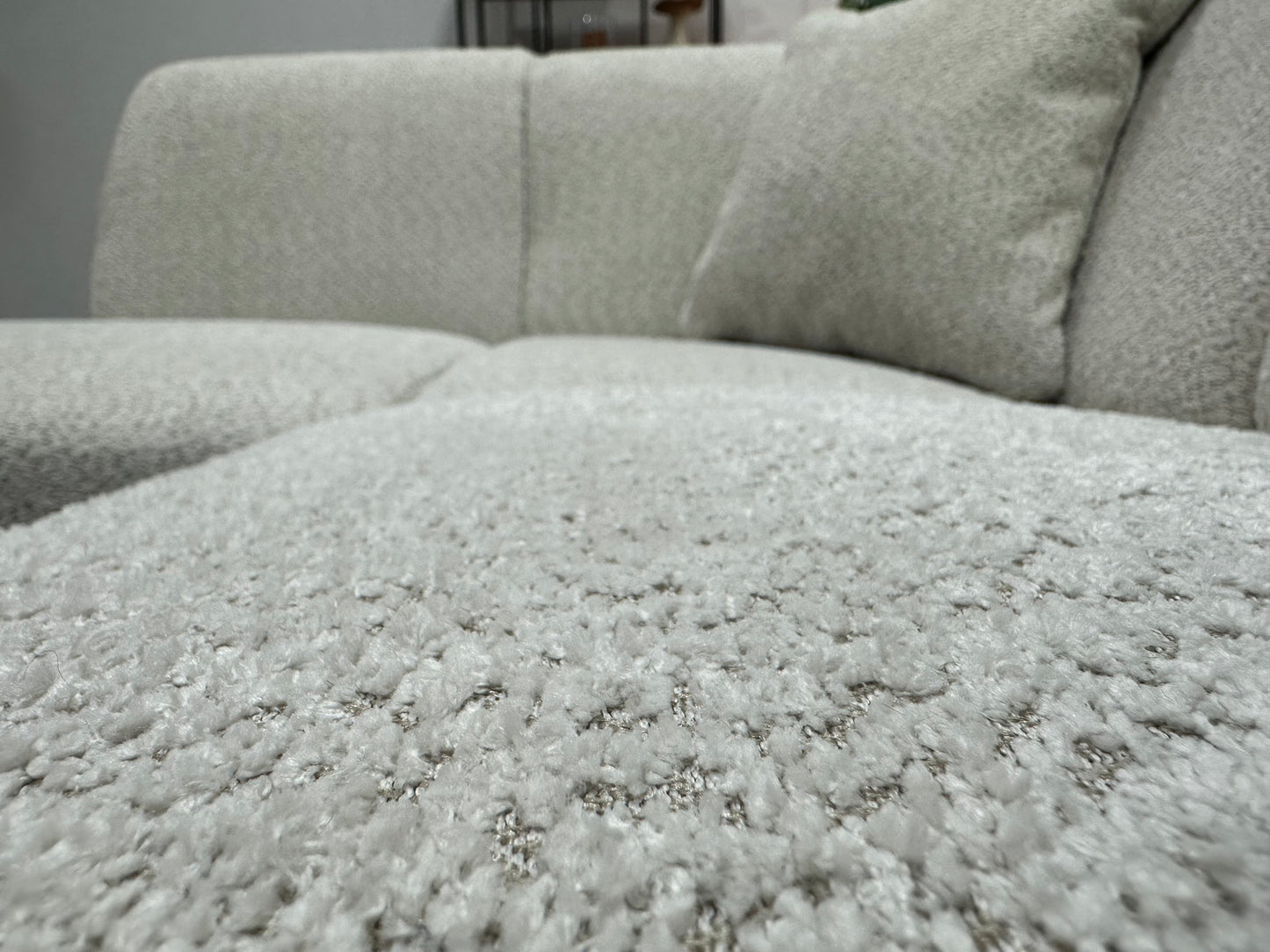 !Showroommodel! Witte Bouclé Hoekbank