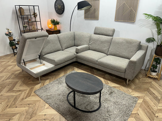 Montèl Licht Grijze Hoekbank ~ Opbergruimte