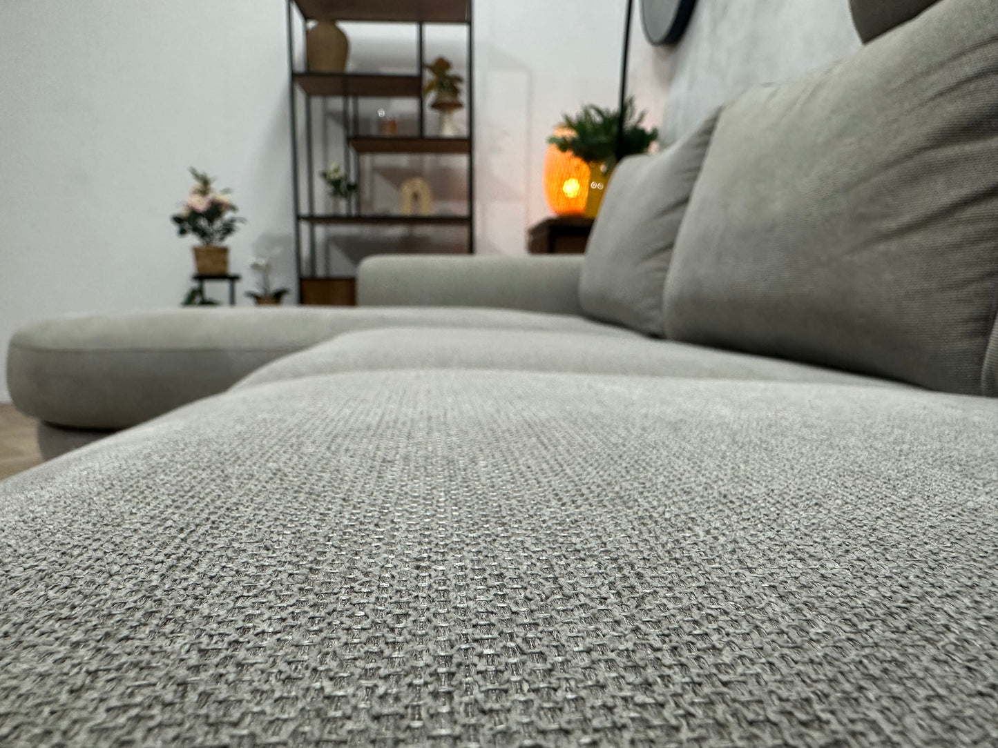 Grijze Design Hoekbank ~ Losse Kussens Met Afneembare Hoezen