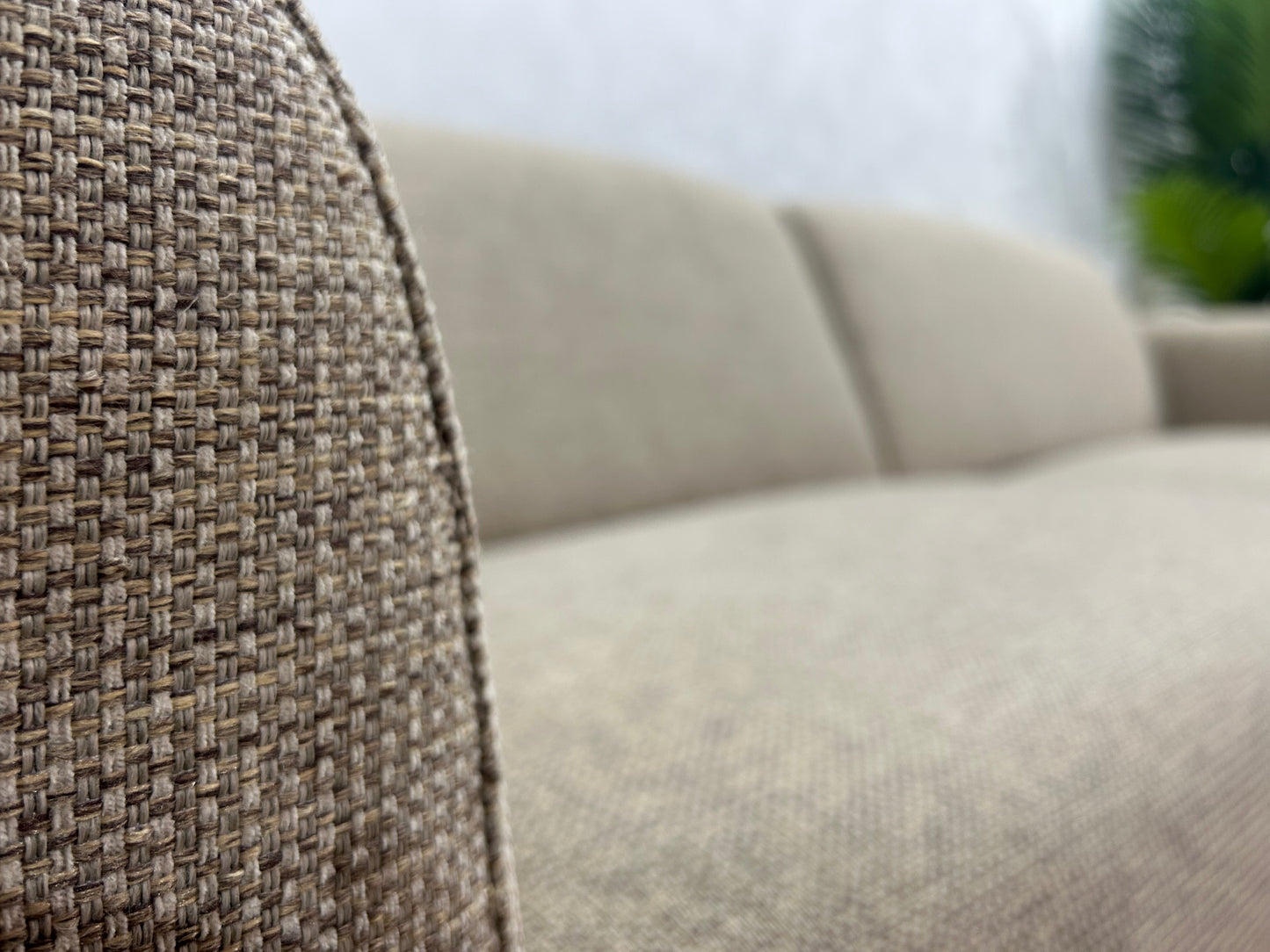 Beige 2,5-Zits Bank ~ Vaste Kussens