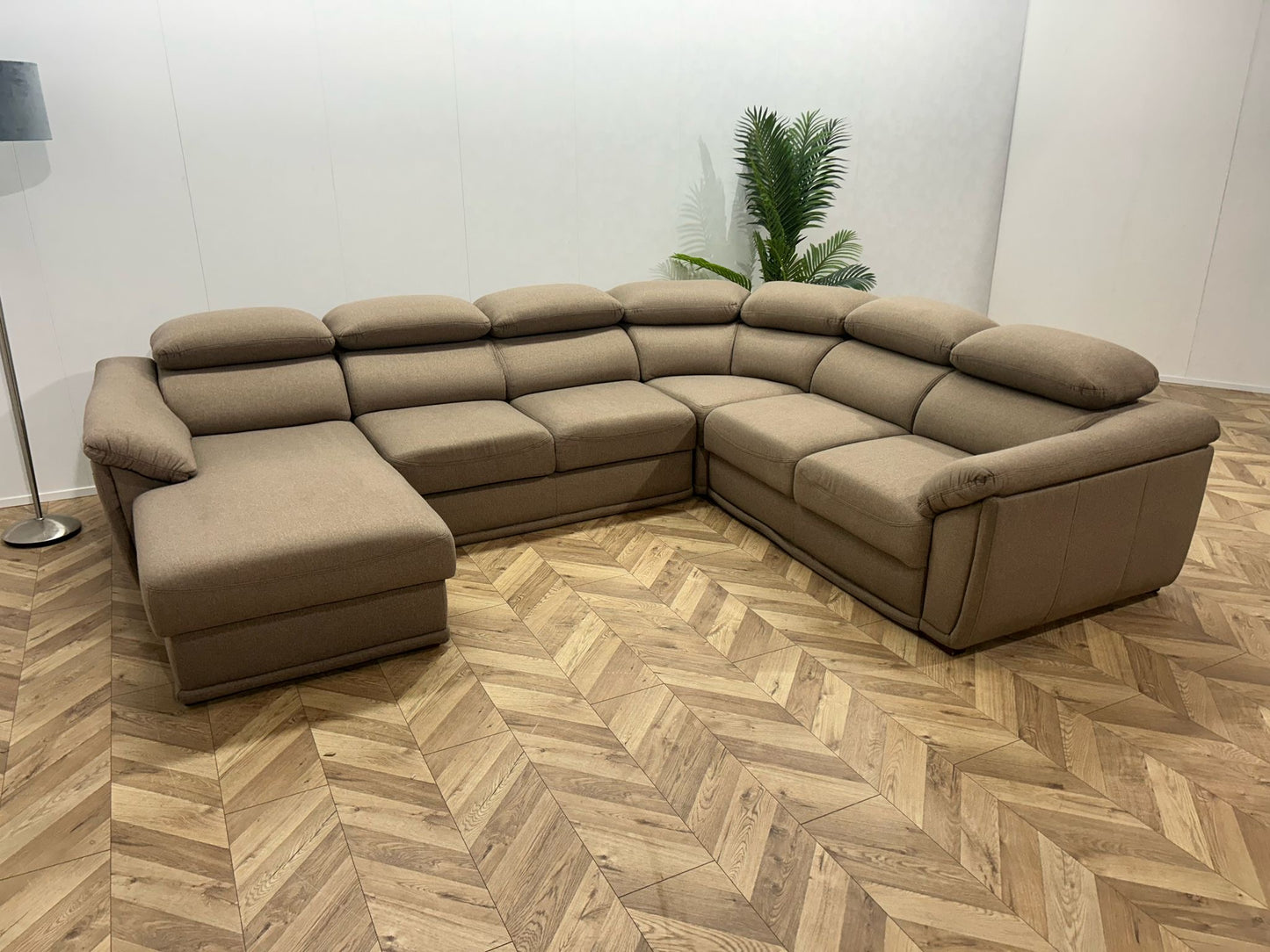 Beige U Bank ~ Slaapfunctie ~ Nieuwstaat