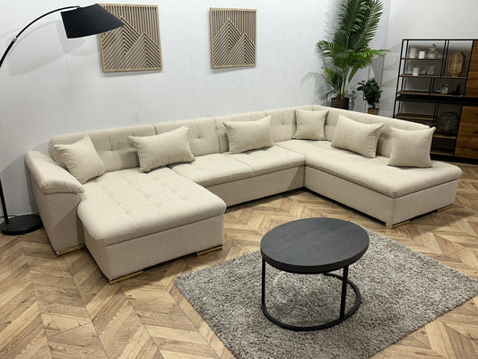 !Showroommodel! Witte Bouclé U Bank