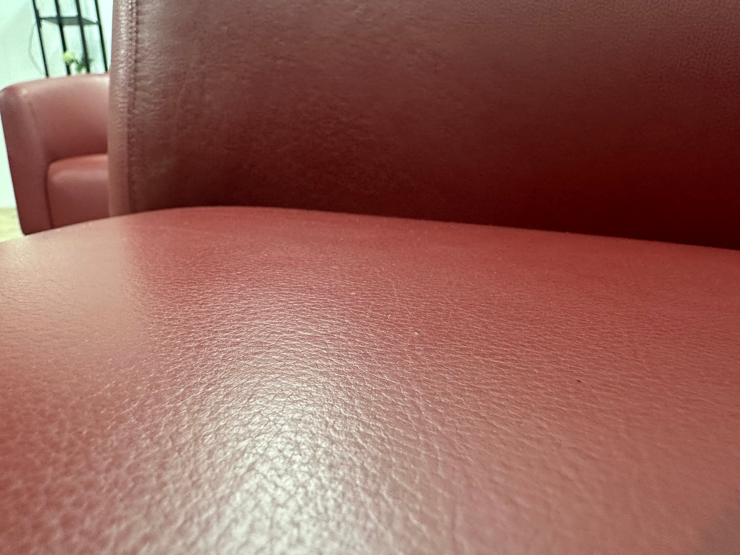 Rode Echt Lederen Stoelen Set