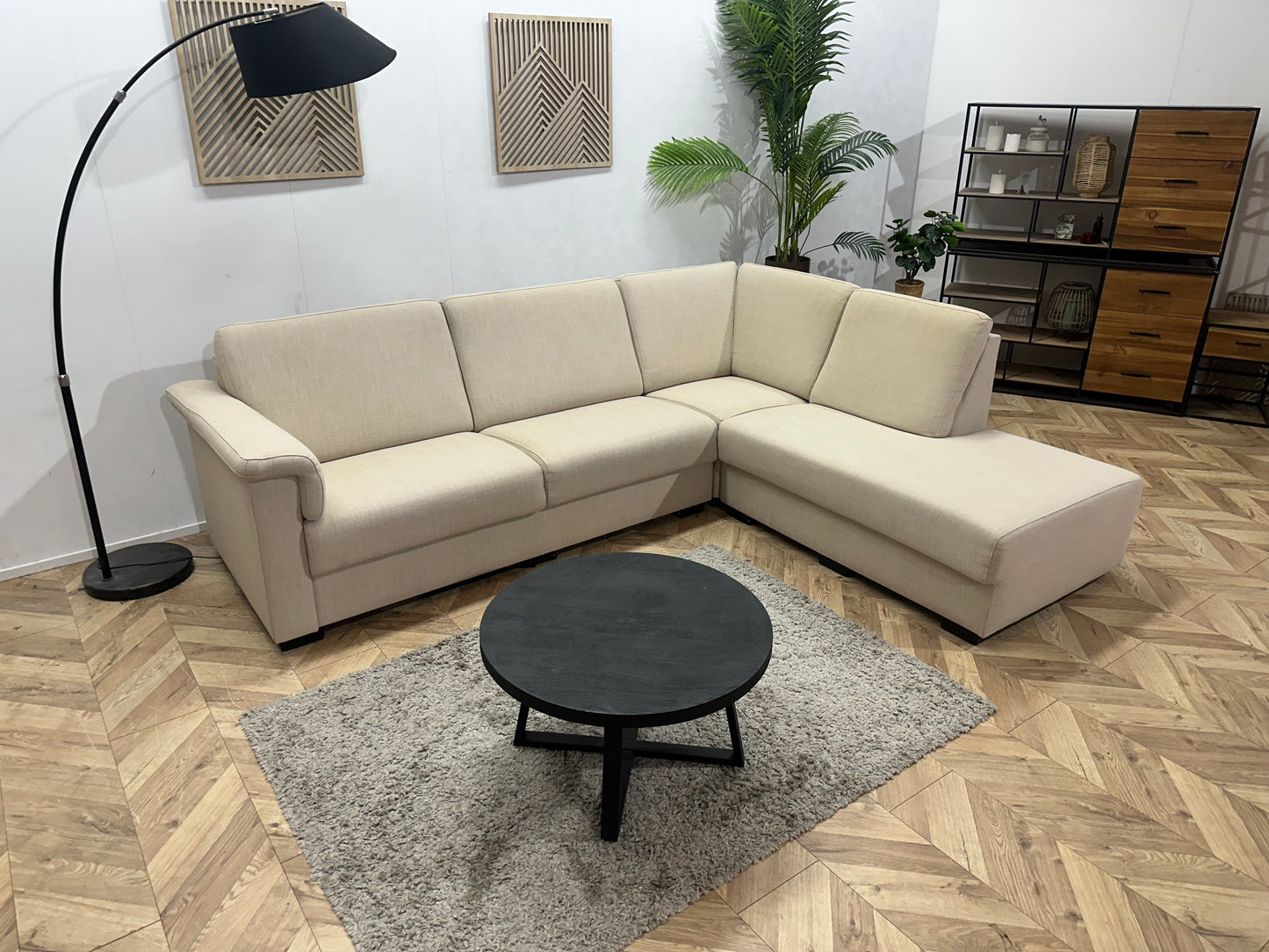 HB Lifestyle Crème Hoekbank ~ Vaste Kussens