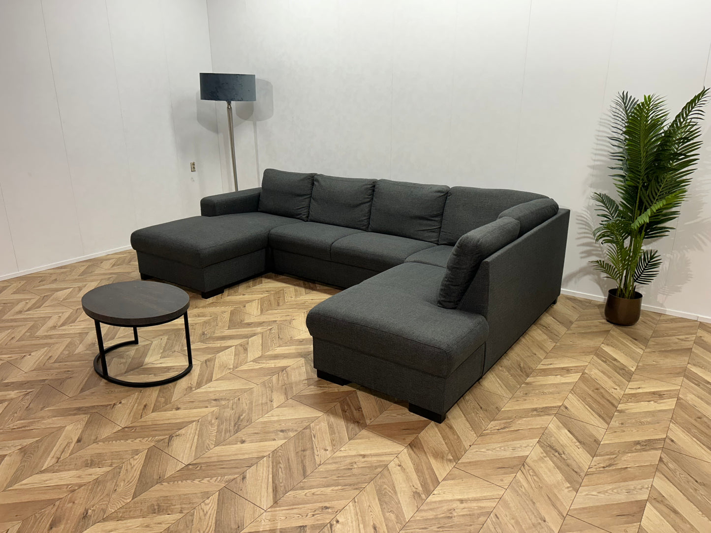 Antraciet U Bank ~ Losse Kussens Met Afneembare Hoezen