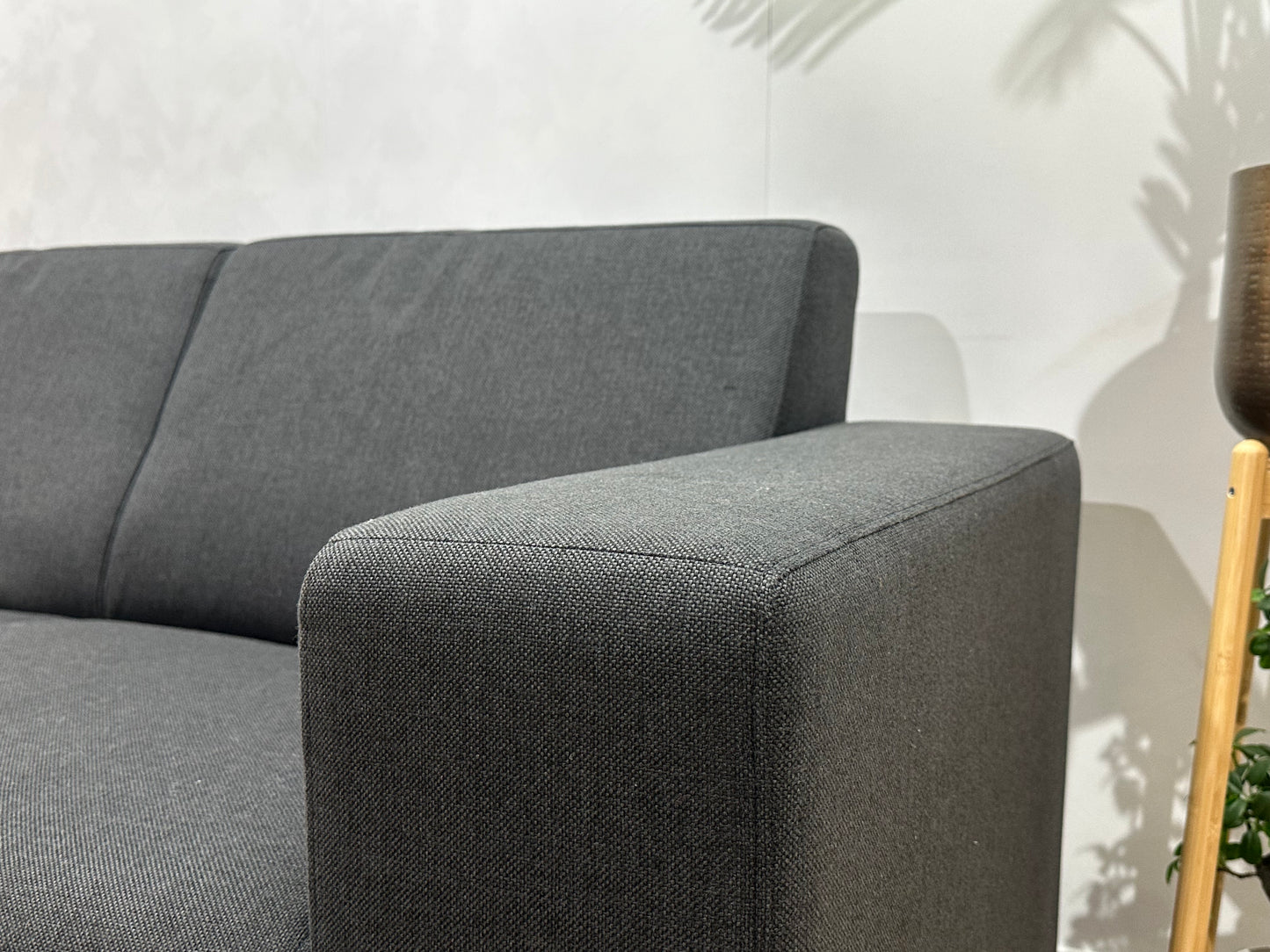 Antraciet 2.5-Zits Bank ~ Vaste Kussens